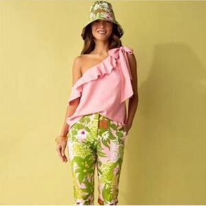 NWT Trina Turk Hot Springs Top Desert Rose Pink Women's Blouse Pink Size L